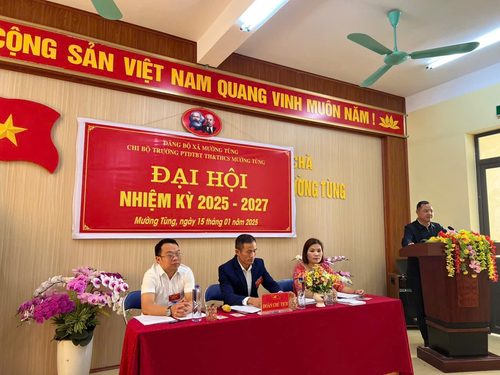Đại hội Chi bộ trường PTDTBT TH&THCS Mường Tùng, nhiệm kỳ 2025 - 2027
